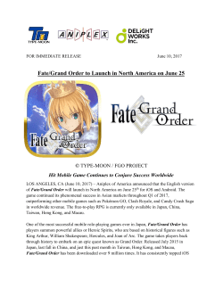 Fate/Grand Order to Launch in North America on