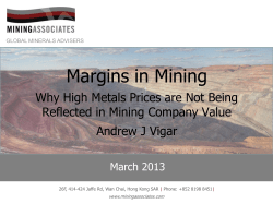 Margins in Mining - Mining Associates
