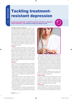 Tackling treatment- resistant depression
