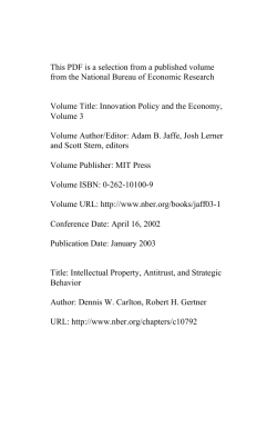Intellectual Property, Antitrust, and Strategic Behavior