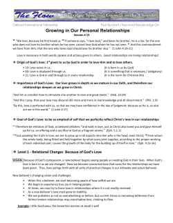The Mature Responses from God`s Love
