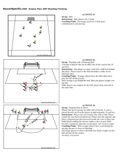 ACTIVITY #1 Set up: SSG Instructions: Split players into 2 teams