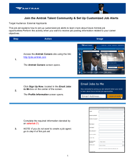 Creating an Amtrak Job Agent