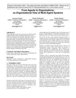From Agents to Organizations