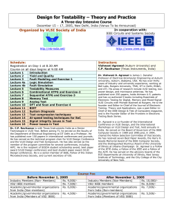 Design for Testability - Theory and Practice