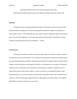 Observation and Determination of the Wavelengths of a