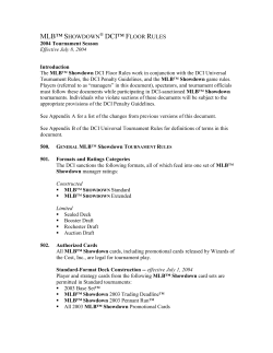 MLB Floor Rules - Wizards of the Coast