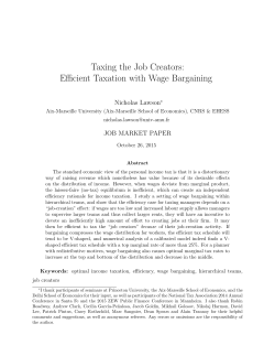Efficient Taxation with Wage Bargaining