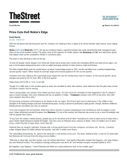 Price Cuts Dull Nokia`s Edge