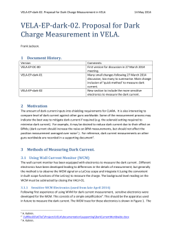 The ICT is a `natural` device to measure dark current with. However