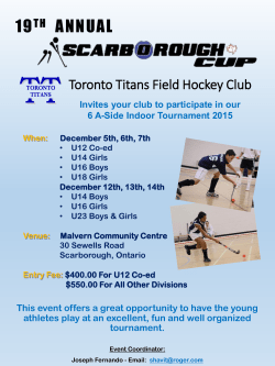 Fall Fever 7-a-side Field Hockey Festival August 31st and