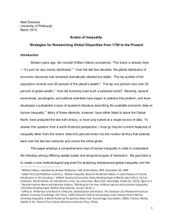 Scales of Inequality - Collaborative for Historical Information and