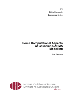 Some Computational Aspects of Gaussian CARMA Modelling