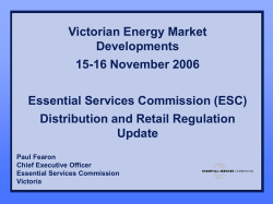 No Slide Title - Essential Services Commission