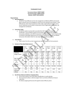 MSYSA Tournament Rules Template (Word Doc)