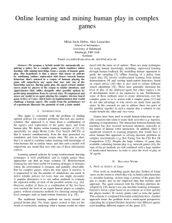 Online learning and mining human play in complex games