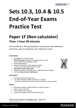 Practice Paper 1F