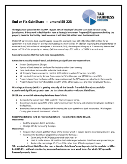 End or Fix GainShare -- amend SB 223