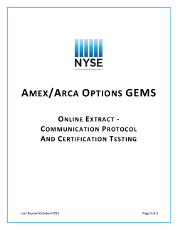 AMEX/ARCA OPTIONS GEMS