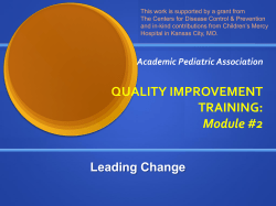 Slideset for Module 2 - Academic Pediatric Association