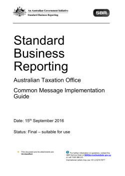 SBR ATO Common Message Implementation Guide