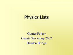 physics lists