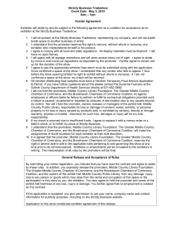 May 3, 2016 8am &ndash; 1pm Vendor Agreement