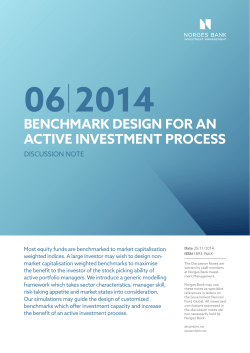 benchmark design for an active investment process
