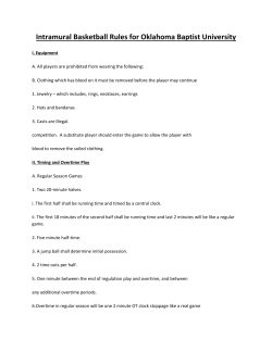 Intramural Basketball Rules for Oklahoma Baptist University