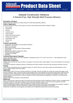 Adawall Construction Adhesive - Building Maintenance Building