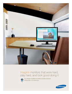 imagine monitors that work hard, play hard, and look