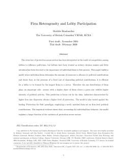 Firm Heterogeneity and Lobby Participation
