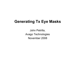 Generating Tx Eye Masks