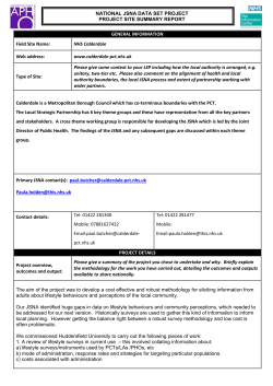 JSNA Best practice Calderdale summary report