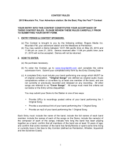 Be the best, Play the Fest Rules and Regulations