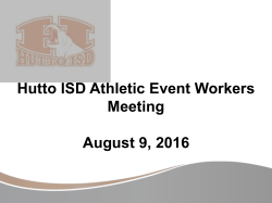 monthly Extra Duty Timesheets - Hutto Independent School District