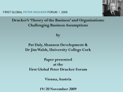 Drucker`s `Theory of the Business`