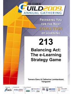 Balancing Act: The e-Learning Strategy Game