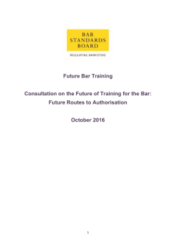 Future Routes to Authorisation