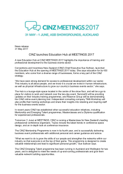 CINZ launches Education Hub at MEETINGS 2017