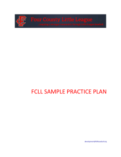 FCLL Sample Practice Plan - Four County Little League