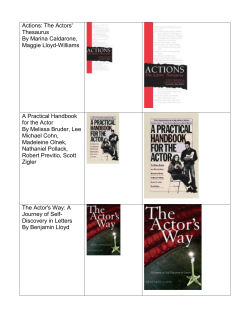 Actions: The Actors` Thesaurus