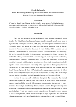 Safety in the suburbs: Social disadvantage