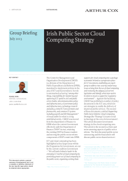 Irish Public Sector Cloud Computing Strategy