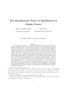 The Identification Power of Equilibrium in Simple Games