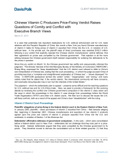 Chinese Vitamin C Producers Price-Fixing Verdict Raises Questions