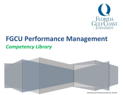 FGCU Performance Management - Florida Gulf Coast University