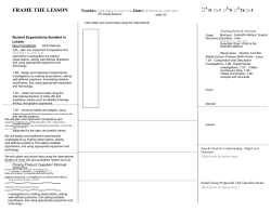 frame the lesson - Trinity Basin Preparatory