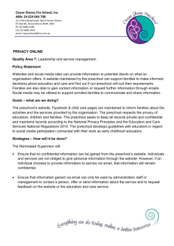 Privacy Online Policy - Ocean Shores Preschool