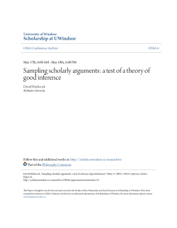 Sampling scholarly arguments: a test of a theory of good inference